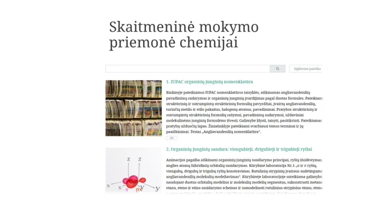 Skaitmeninė mokymo priemonė chemijai